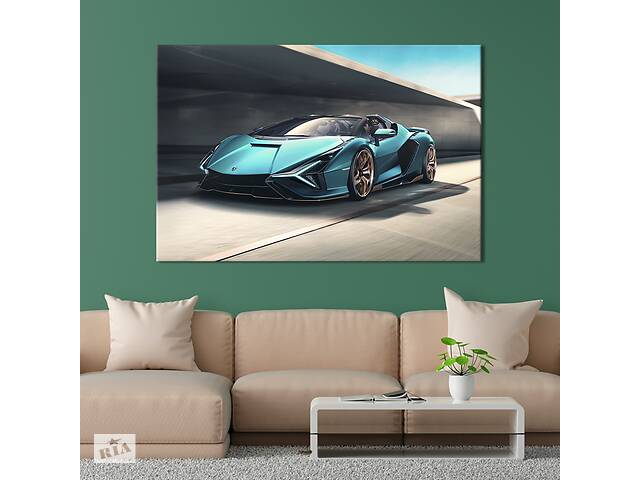 Картина на холсте KIL Art Lamborghini Sian Roadster 122x81 см (1274-1)