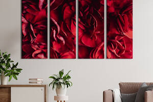 Картина на холсте KIL Art Лепестки красивых алых роз 89x53 см (930-41)