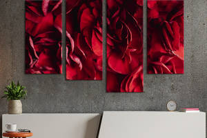 Картина на холсте KIL Art Лепестки красивых красных роз 89x56 см (930-42)