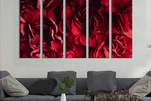 Картина на холсте KIL Art Лепестки кроваво-красных роз 132x80 см (930-51)