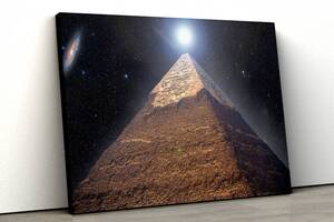 Картина на полотні KIL Art Місяць над пірамідою в Єгипті 122x81 см (313)