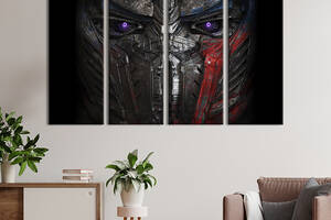 Картина на холсте KIL Art Лидер трансформеров Optimus Prime 209x133 см (1417-41)