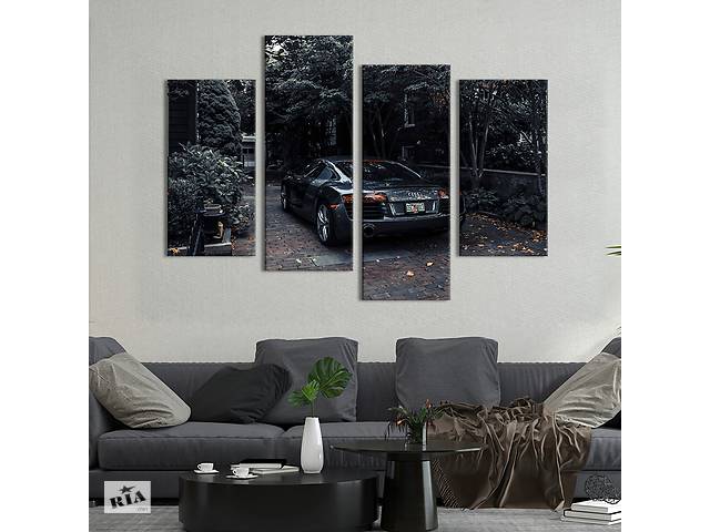 Картина на холсте KIL Art Люксовое авто Audi R8 129x90 см (1382-42)