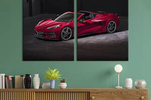 Картина на холсте KIL Art Люксовый автомобиль Chevrolet Corvette C8 71x51 см (1256-2)