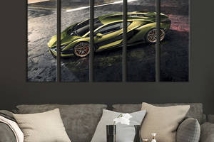 Картина на холсте KIL Art Люксовый автомобиль Lamborghini Sian 132x80 см (1251-51)