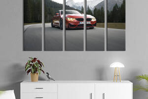 Картина на холсте KIL Art Люксовый красный BMW 132x80 см (1381-51)