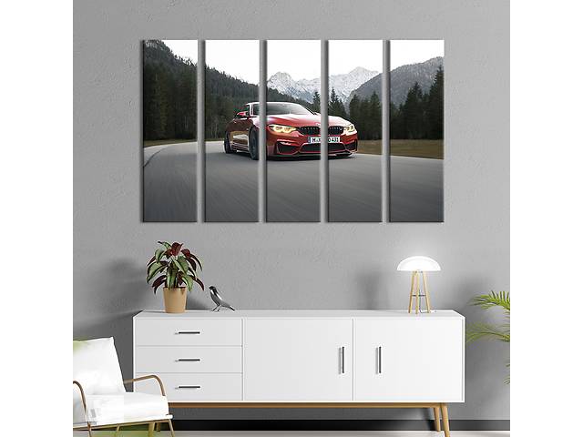 Картина на полотні KIL Art Люксовий червоний BMW 87x50 см (1381-51)
