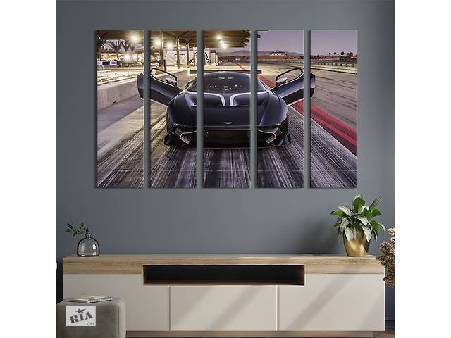 Картина на холсте KIL Art Модный автомобиль Aston Martin Vulcan 155x95 см (1410-51)