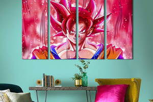 Картина на холсте KIL Art Могучий Розовый Гоку 209x133 см (1422-41)