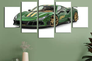 Картина на холсте KIL Art Мощное спортивное авто Ferrari F8 Tributo 112x54 см (1349-52)