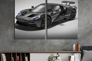 Картина на холсте KIL Art Мощный автомобиль Ford GT 165x122 см (1259-2)