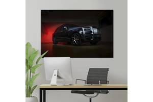 Картина на холсте KIL Art Мощный автомобиль Rolls-Royce Cullinan Black Badge 51x34 см (1391-1)