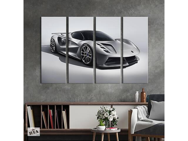 Картина на холсте KIL Art Мощный гиперкар Lotus Evija 209x133 см (1346-41)