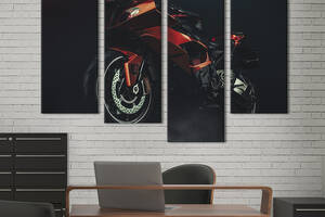 Картина на холсте KIL Art Мощный красный мотоцикл 89x56 см (1369-42)