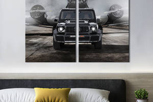 Картина на холсте KIL Art Мощный Mercedes AMG G63 Brabus 111x81 см (1247-2)