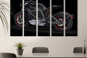 Картина на холсте KIL Art Мощный мотоцикл Harley-Davidson 132x80 см (1328-51)