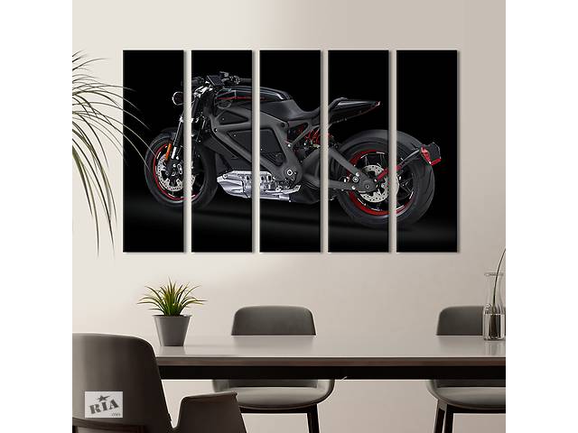 Картина на холсте KIL Art Мощный мотоцикл Harley-Davidson 155x95 см (1328-51)