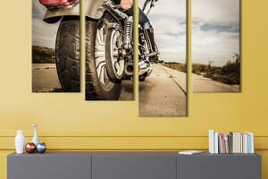 Картина на холсте KIL Art Мощный шикарный мотоцикл 89x56 см (1291-42)
