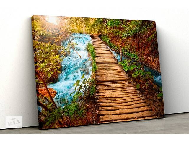 Картина на холсте KIL Art Мост над водопадом 51x34 см (321)