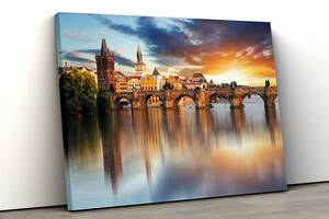 Картина на холсте KIL Art Мост в Праге 81x54 см (254)