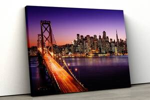 Картина на холсте KIL Art Мост в Сан-Франциско 81x54 см (228)