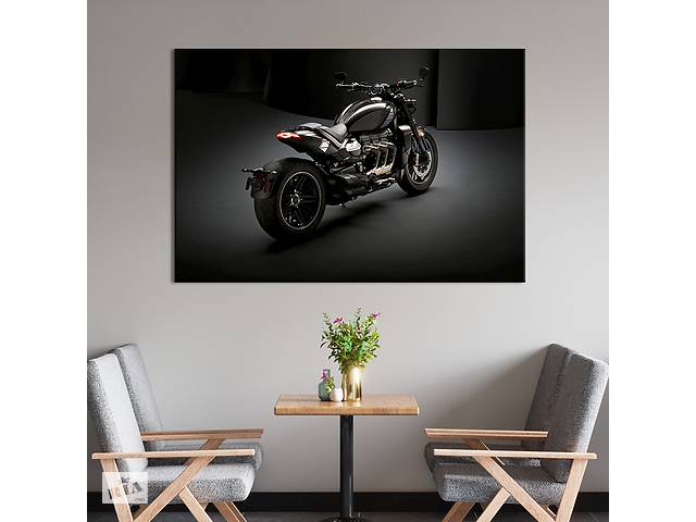 Картина на холсте KIL Art Мотоцикл-монстрTriumph Rocket 3 122x81 см (1407-1)