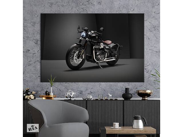 Картина на холсте KIL Art Мотоцикл Triumph Bobber Bonneville 122x81 см (1406-1)