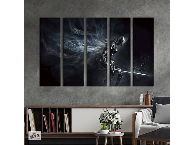 Картина на холсте KIL Art Мрачный персонаж игры Dark Souls 155x95 см (1415-51)