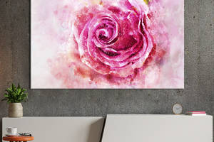 Картина на холсте KIL Art Мраморная розовая роза 51x34 см (982-1)