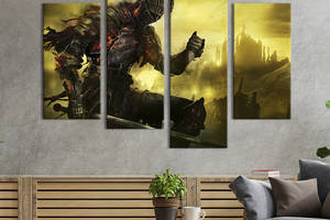 Картина на холсте KIL Art Негорящий из игры Dark Souls III 129x90 см (1437-42)