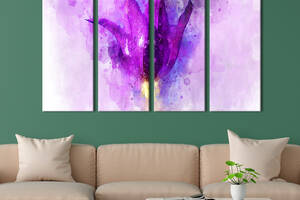 Картина на холсте KIL Art Необычная фиолетовая лилия 209x133 см (983-41)