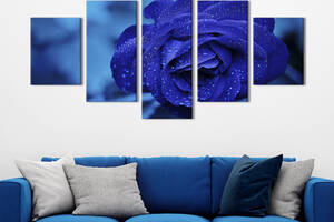 Картина на холсте KIL Art Необычная синяя роза 112x54 см (975-52)