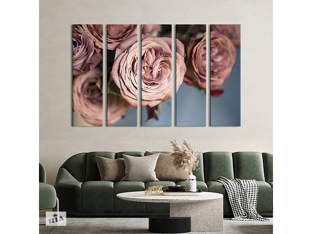 Картина на холсте KIL Art Нежная красота розовых роз 87x50 см (804-51)