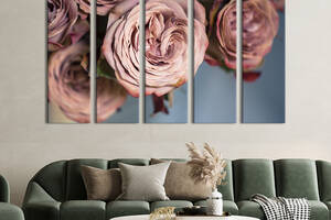 Картина на холсте KIL Art Нежная красота розовых роз 155x95 см (804-51)
