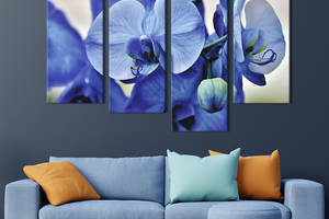 Картина на холсте KIL Art Нежная синяя орхидея 149x106 см (904-42)