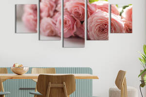 Картина на холсте KIL Art Нежно-розовые изысканные розы 112x54 см (960-52)