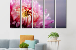 Картина на холсте KIL Art Нежность розовой хризантемы 155x95 см (812-51)
