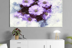 Картина на холсте KIL Art Нежные фиолетовые цветы 122x81 см (860-1)