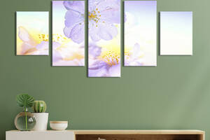Картина на холсте KIL Art Нежные облачные цветы 162x80 см (955-52)
