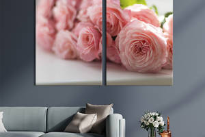 Картина на холсте KIL Art Нежные розы миндального цвета 111x81 см (960-2)
