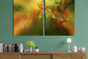 Картина на холсте KIL Art Нежные тропические цветы 111x81 см (803-2)