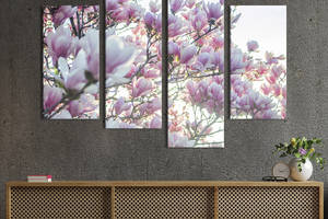 Картина на холсте KIL Art Нежные цветы магнолии 129x90 см (967-42)