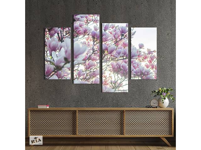 Картина на холсте KIL Art Нежные цветы магнолии 149x106 см (967-42)