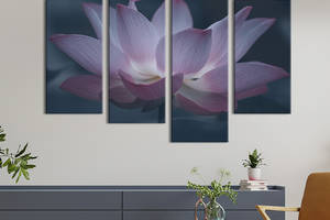 Картина на холсте KIL Art Нежный розовый лотос 129x90 см (884-42)