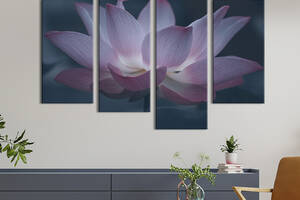 Картина на холсте KIL Art Нежный розовый лотос 89x56 см (884-42)