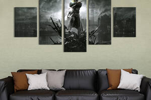 Картина на холсте KIL Art Персонаж игры Dishonored Корво Аттано 112x54 см (1436-52)