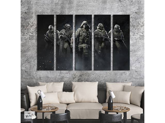 Картина на холсте KIL Art Персонажи игры Tom Clancy’s Ghost Recon Breakpoint 87x50 см (1521-51)