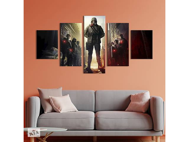 Картина на холсте KIL Art Персонажи игры Tom Clancy's The Division 162x80 см (1522-52)