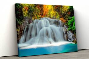 Картина на полотні KIL Art Краєвид з водоспадом 122x81 см (360)