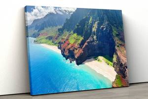 Картина на полотні KIL Art Пляж біля гір 81x54 см (349)